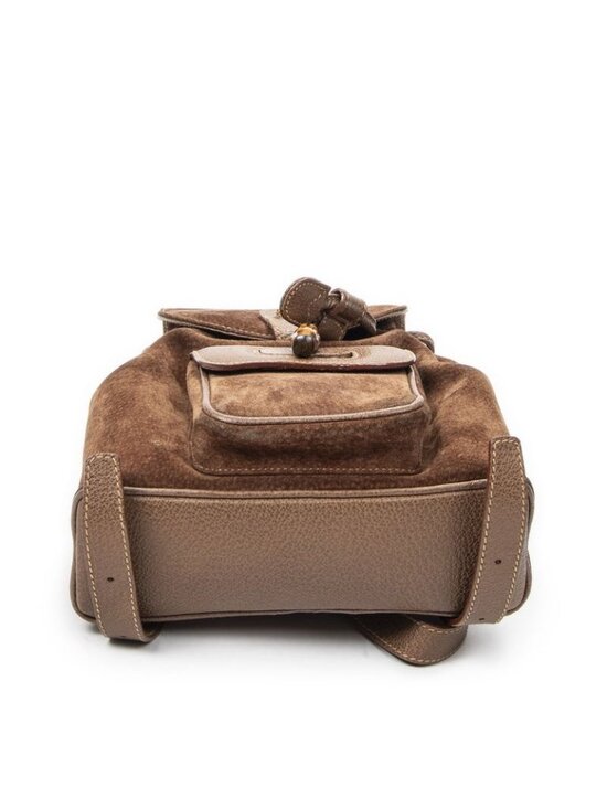 Gucci Mini Bamboo Backpack Brown Suede Leather main image 7